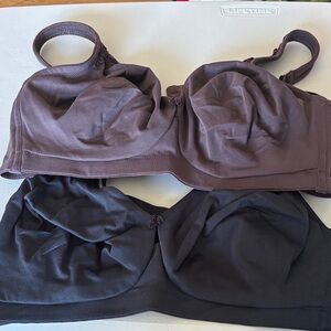 Avenue Body Wireless Full-Coverage Bras in Brown and Black